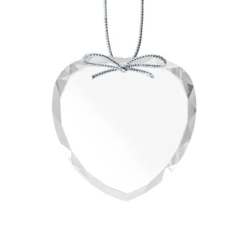 Optical Ornament - Heart Imprinted