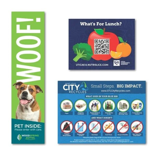 3 Sq Square Corners Flat Flexible Magnet