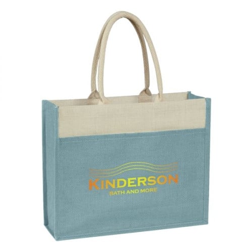 Jute Tote Bag With Front Pocket