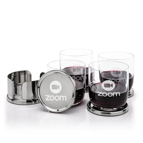 Baldoni Coasters & Dunhill Stemless Wine Set