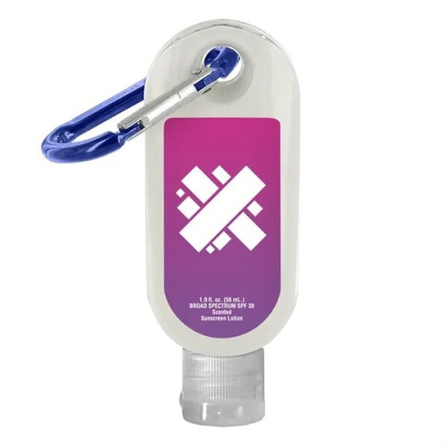 SPF-30 Sunscreen in Clear Bottle with Carabiner - 1.9 oz.