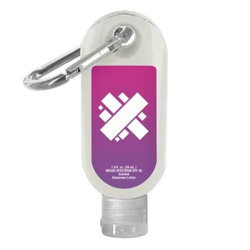 SPF-30 Sunscreen in Clear Bottle with Carabiner - 1.9 oz.