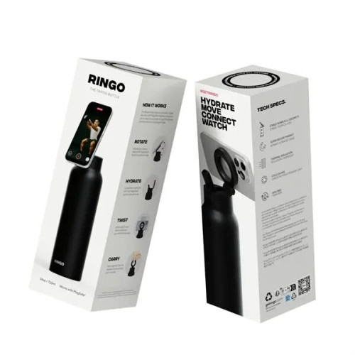 RINGO Pro Water Bottle with Magnetic Booster Ring - 24 Oz.