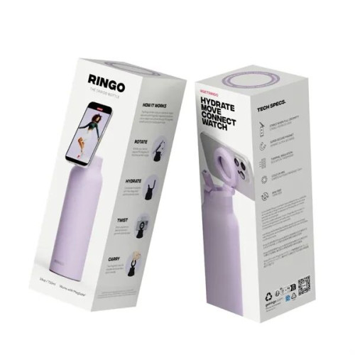 RINGO Pro Water Bottle with Magnetic Booster Ring - 24 Oz.