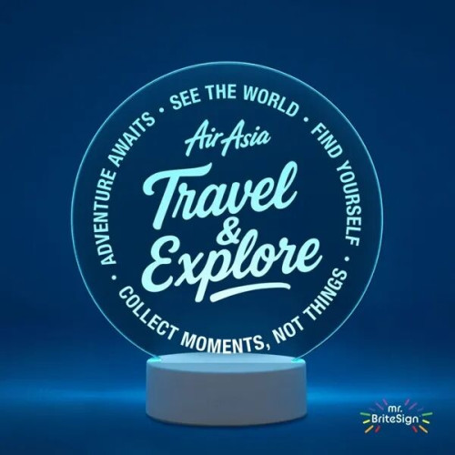 mr.BriteSign LED Acrylic Sign - Round