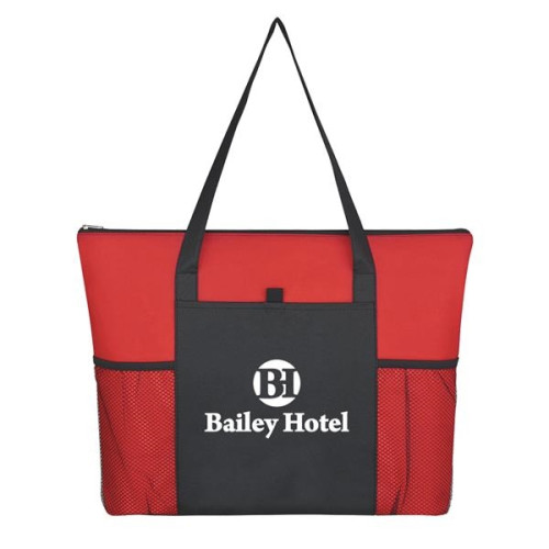 Non-Woven Voyager Zippered Tote Bag