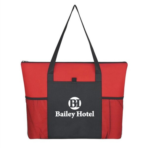 Non-Woven Voyager Zippered Tote Bag