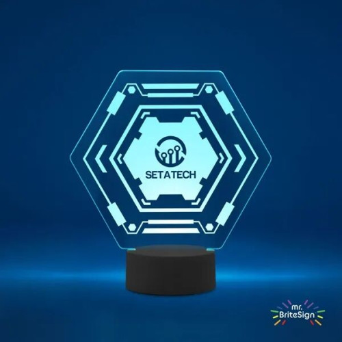 mr.BriteSign LED Acrylic Sign - Hexagon