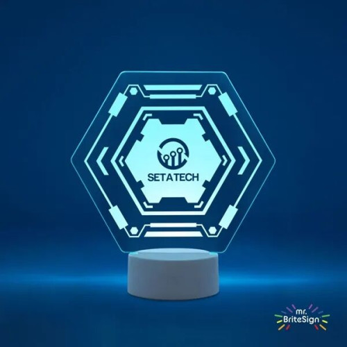 mr.BriteSign LED Acrylic Sign - Hexagon