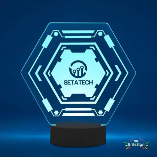 mr.BriteSign LED Acrylic Sign - Hexagon