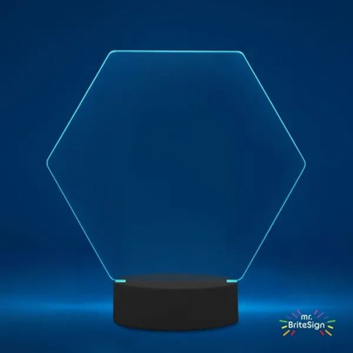 mr.BriteSign LED Acrylic Sign - Hexagon