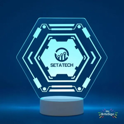 mr.BriteSign LED Acrylic Sign - Hexagon
