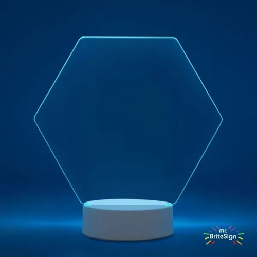 mr.BriteSign LED Acrylic Sign - Hexagon