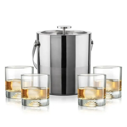 Catania Ice Bucket & Marbella On-the-Rocks Set
