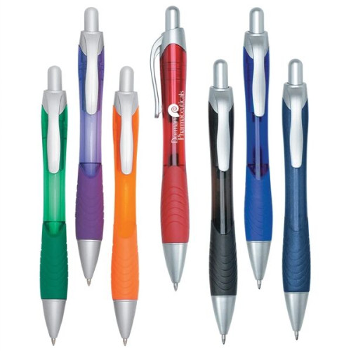 Rio Ballpoint Pen With Contoured Rubber Grip