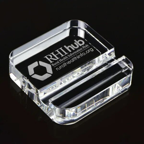 Square Crystal Phone Stand Paperweight