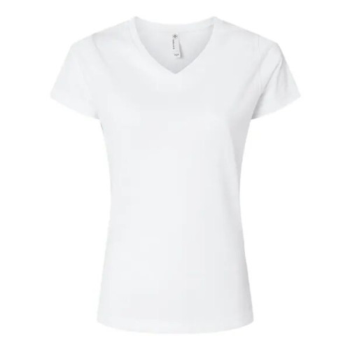 SubliVie Women's Polyester Sublimation V-Neck Tee