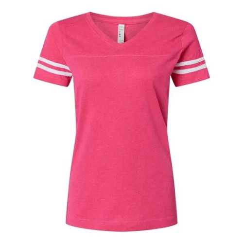 LAT Women's Football V-Neck Fine Jersey Tee