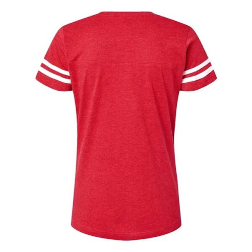 LAT Women's Football V-Neck Fine Jersey Tee