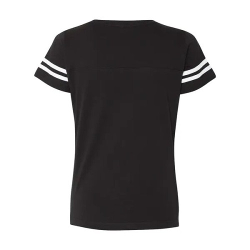 LAT Women's Football V-Neck Fine Jersey Tee
