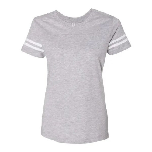 LAT Women's Football V-Neck Fine Jersey Tee