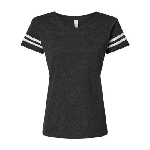 LAT Women's Football V-Neck Fine Jersey Tee