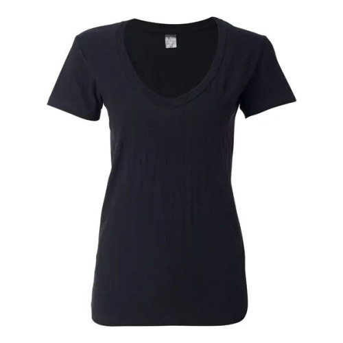 J. America Women's V-Neck Slub T-Shirt