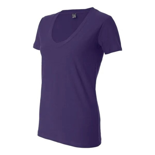 J. America Women's V-Neck Slub T-Shirt