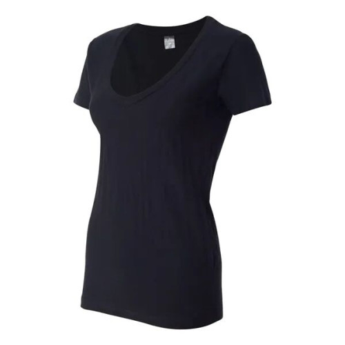 J. America Women's V-Neck Slub T-Shirt