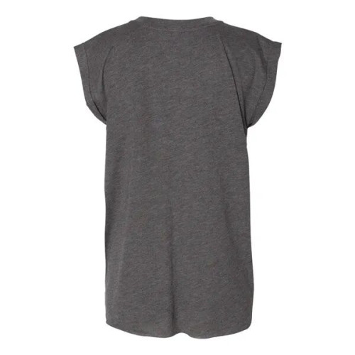 BELLA + CANVAS Women's Flowy Rolled Cuffs Muscle Tee