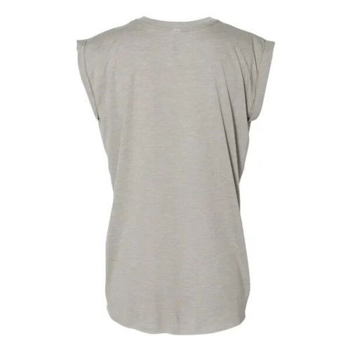BELLA + CANVAS Women's Flowy Rolled Cuffs Muscle Tee