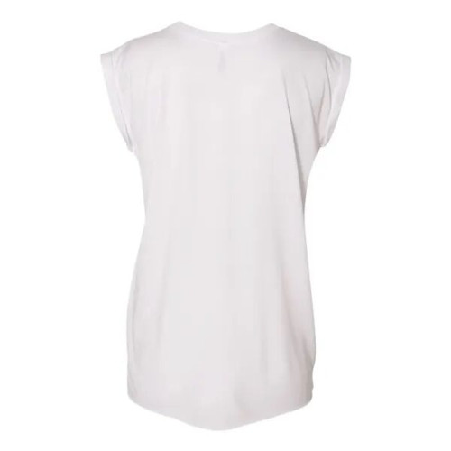 BELLA + CANVAS Women's Flowy Rolled Cuffs Muscle Tee