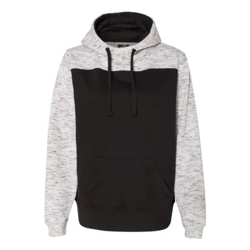 J. America Men's Melange Fleece Colorblocked Hooded Sweat...