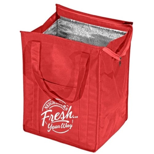 Insulated Polytex Tote W/Zipper