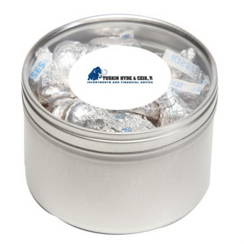 Hersheys® Kisses® in Lg Round Window Tin