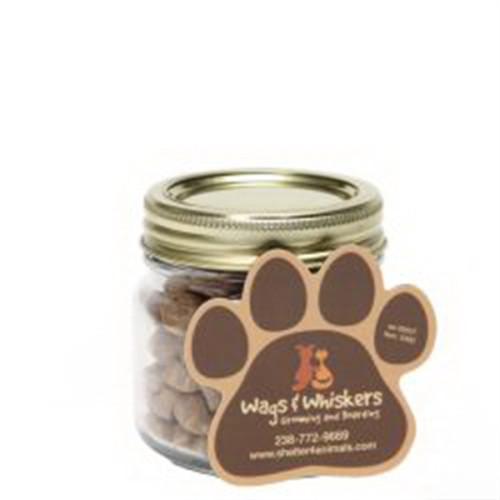 Cat Treats in Half Pint Jar w/ Paw Magnet