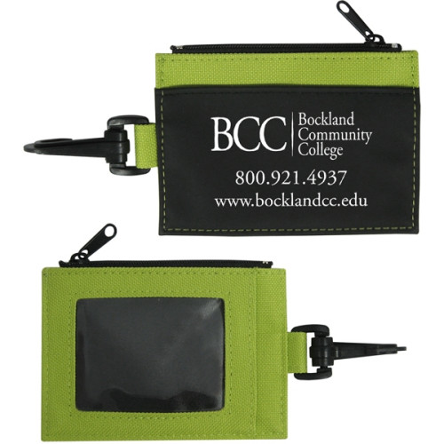 Zippered Id Wallet W/Clip