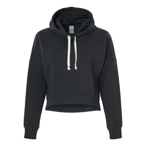 J. America Women's Crop Hooded Sweatshirt