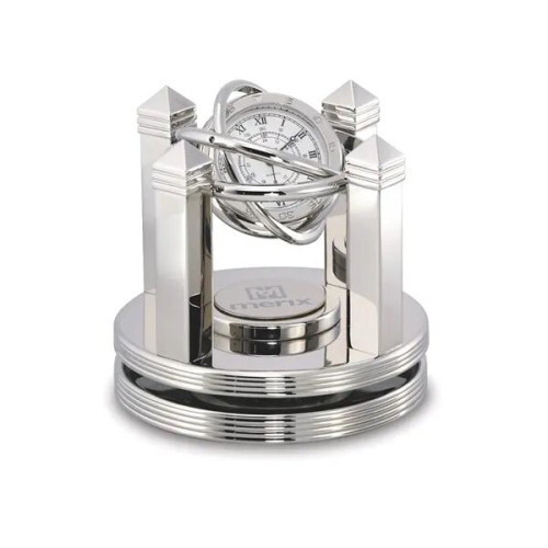 Celestial Silver Gimbal Clock