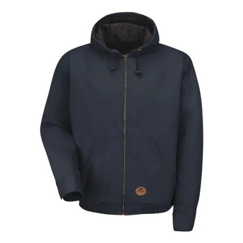 Red Kap Men's Blended Duck Zip-Front Hooded Jacket