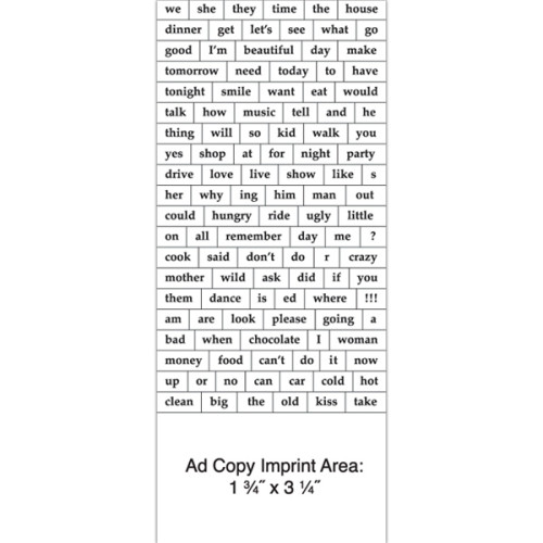 116 Words Message Magnet