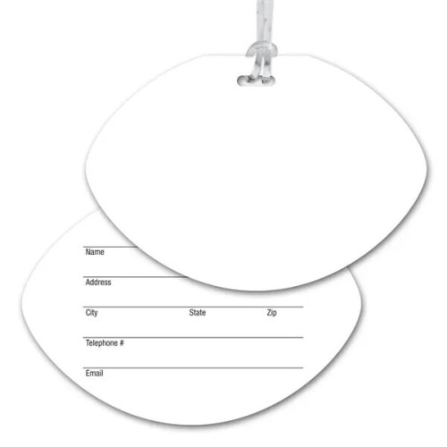 Ultra-Thin Football Luggage Tag with Clear Strap