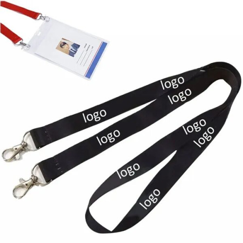 Woven Lanyard with Two Clips