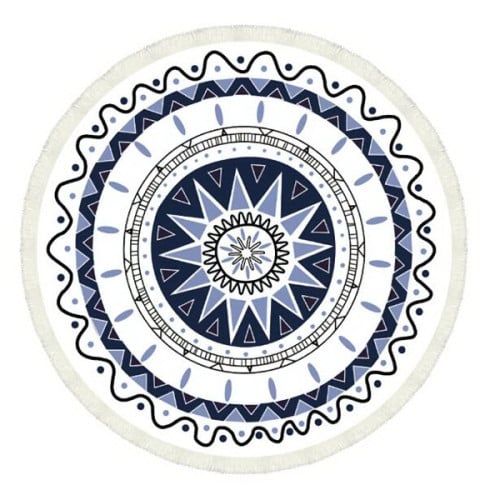 Round Beach Towel with Tassels