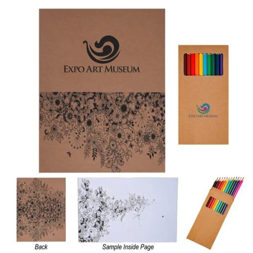 Adult Coloring Book With Colored Pencils