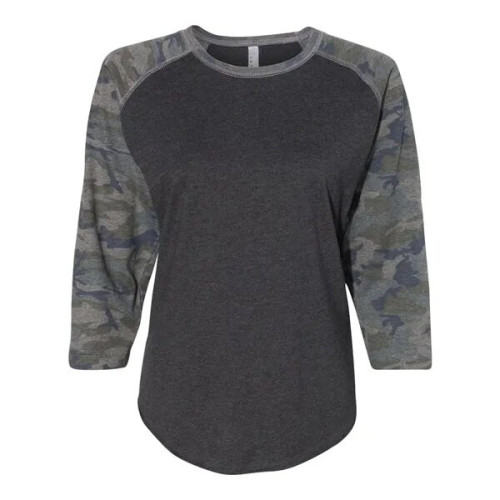 LAT Women's Baseball Fine Jersey Three-Quarter Sleeve Tee