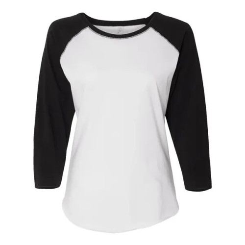 LAT Women's Baseball Fine Jersey Three-Quarter Sleeve Tee