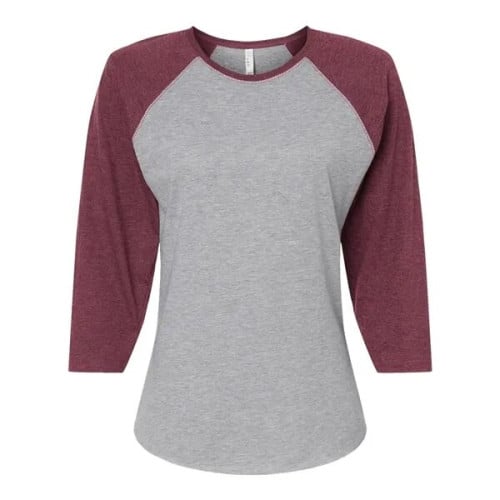 LAT Women's Baseball Fine Jersey Three-Quarter Sleeve Tee