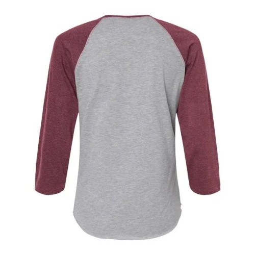 LAT Women's Baseball Fine Jersey Three-Quarter Sleeve Tee