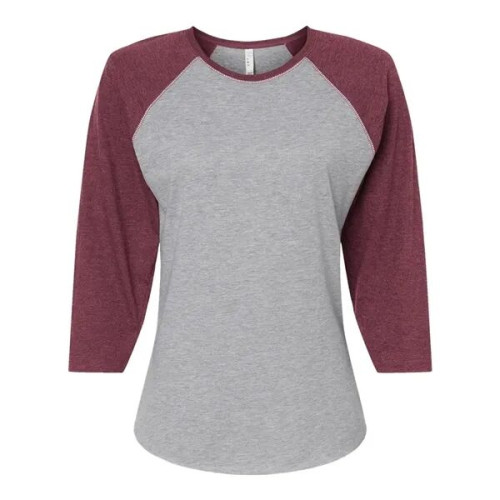 LAT Women's Baseball Fine Jersey Three-Quarter Sleeve Tee